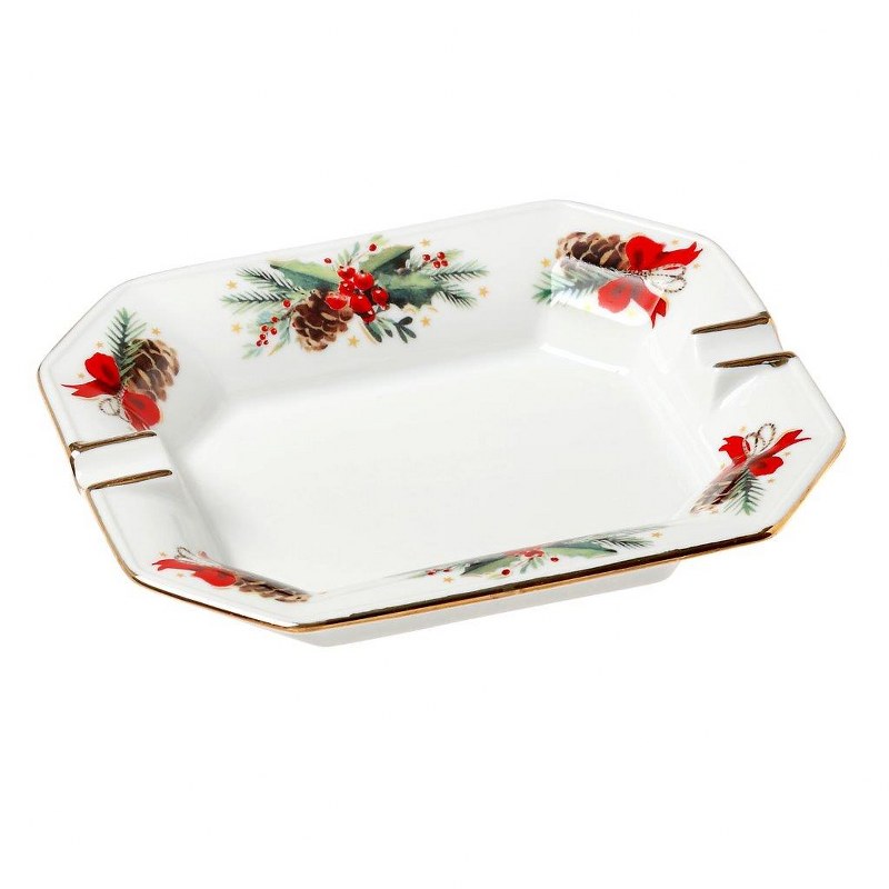 Χριστουγεννιάτικο Σταχτοδοχείο Πορσελάνης 17x13,5εκ. Ch